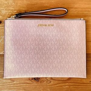 Kors Zip Clutch Pink